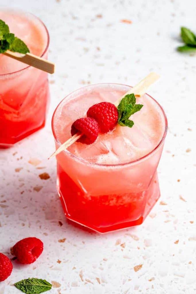 Raspberry Multivitamin Spritzer Mocktail Recipe