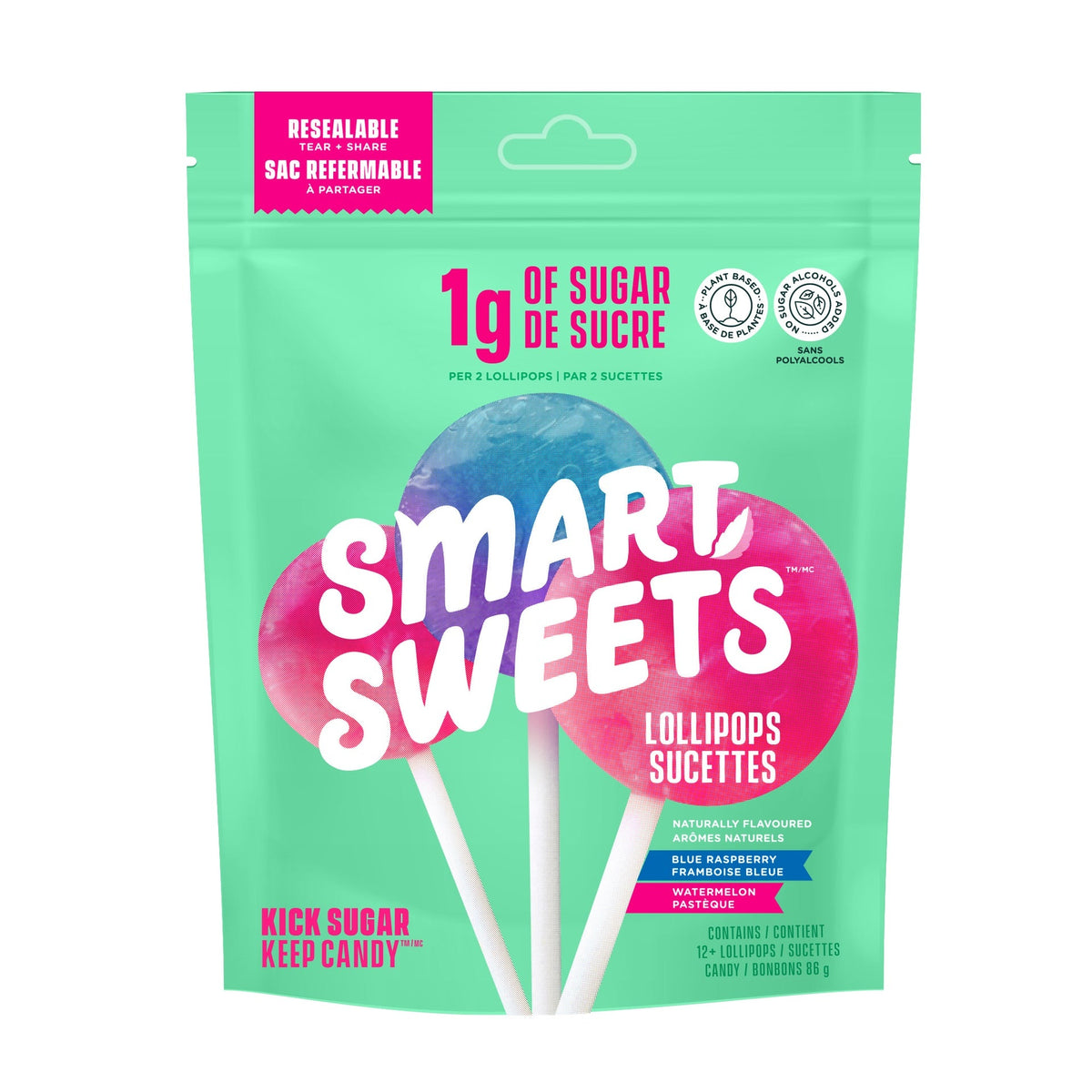 Smart Sweets - Lollipops 86g