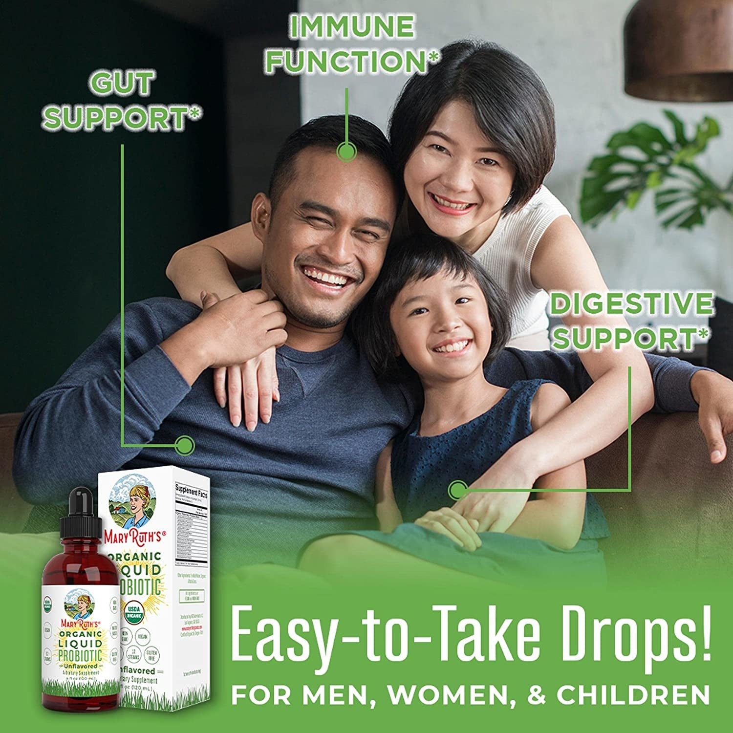 Mary Ruth's Organic Liquid Probiotic Unflavoured 60ml
