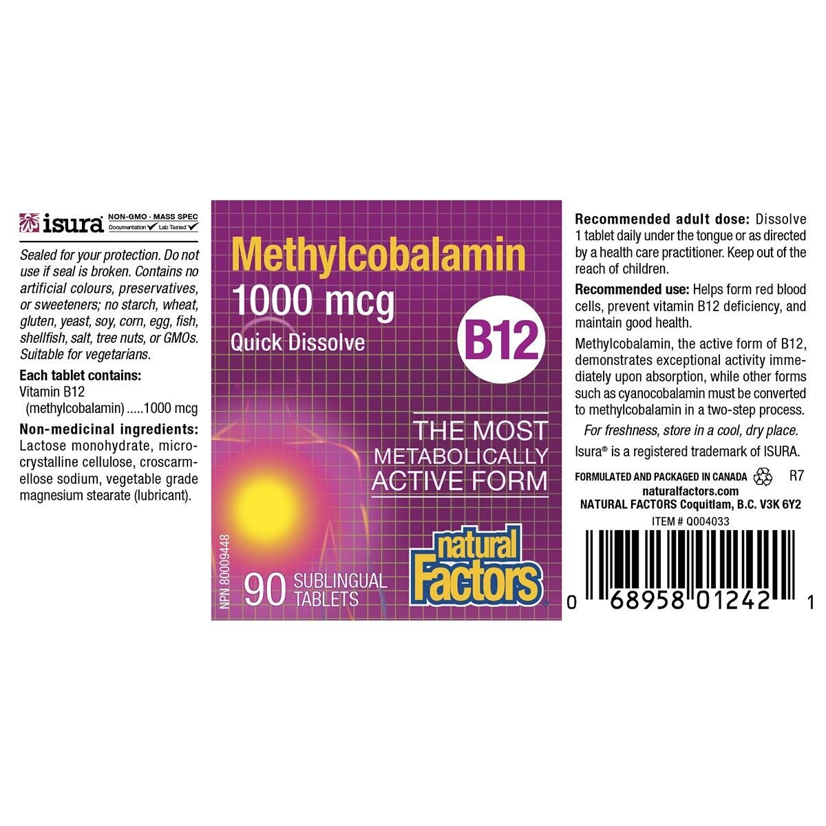 buy methylcobalamin b12 injections canada Webber Naturals Vitamin Methylcobalamin, Natural Cherry Flavour, 500 mcg Vitamin B12 10 ml