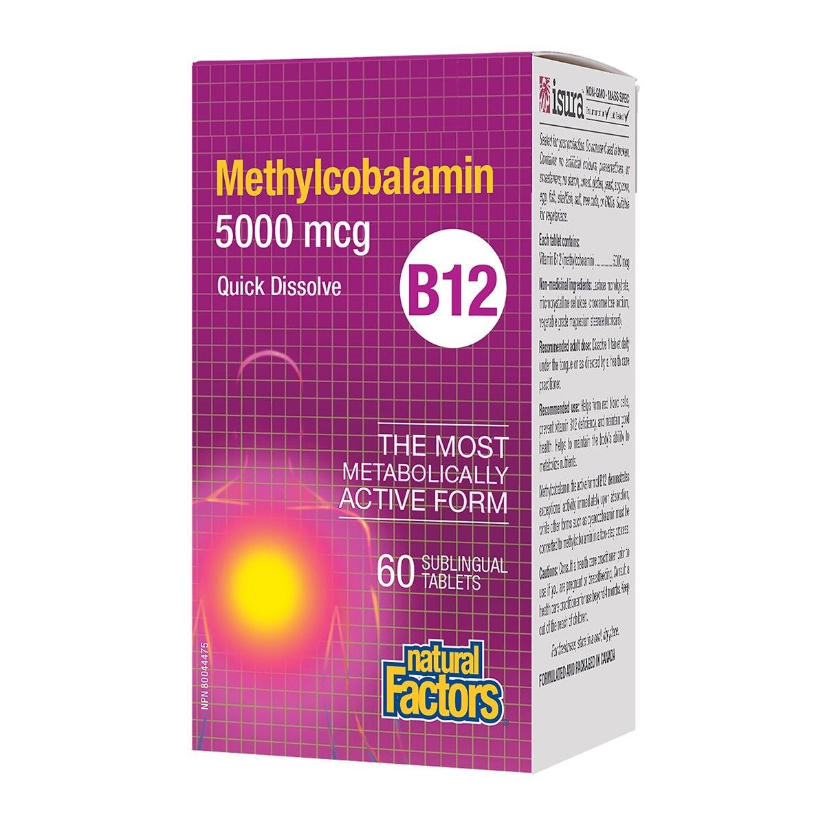 Natural Factors Vit. B12 (Meth) 5000mcg Tab 60