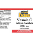 Natural Factors Vitamin C Calcium Ascorbate 100mg 250g Powder