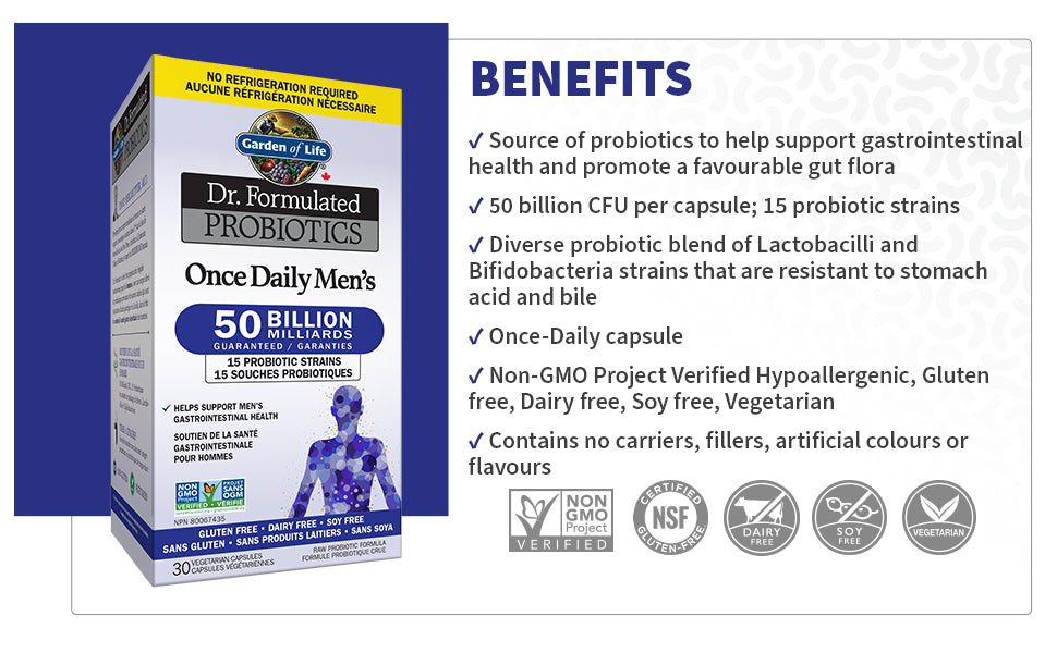Garden of Life - Dr. Formulated Once Daily Men's Probiotics - 30vcaps