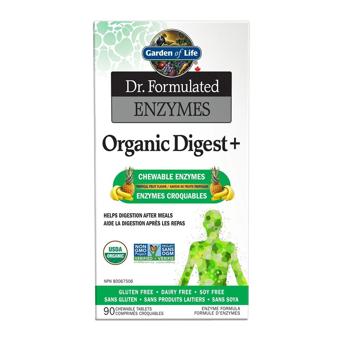 Garden Of Life Organic Digest + Tropical Fruit Chewable 90