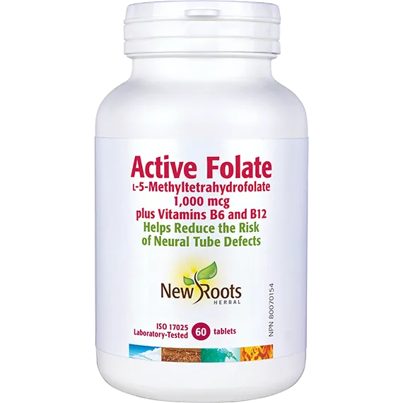New Roots Active Folate (+B6 & B12) 60vcaps
