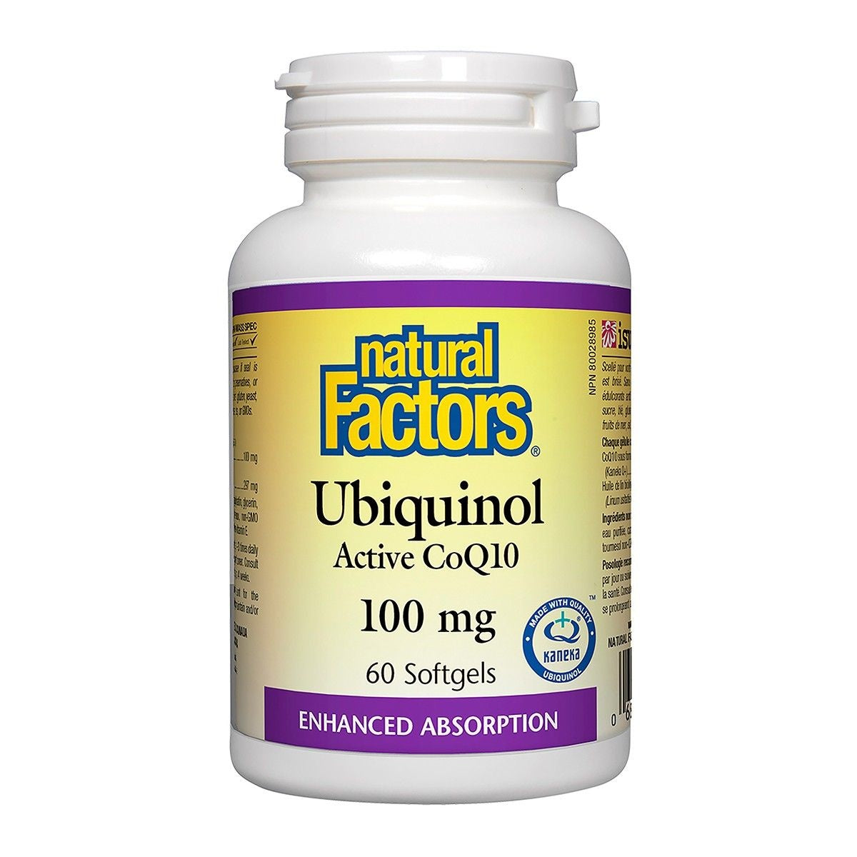 Natural Factors Ubiquinol Active CoQ10 100mg 60 softgels
