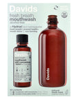 Davids Fresh Breath Mouthwash Alcohol Free Refill Kit