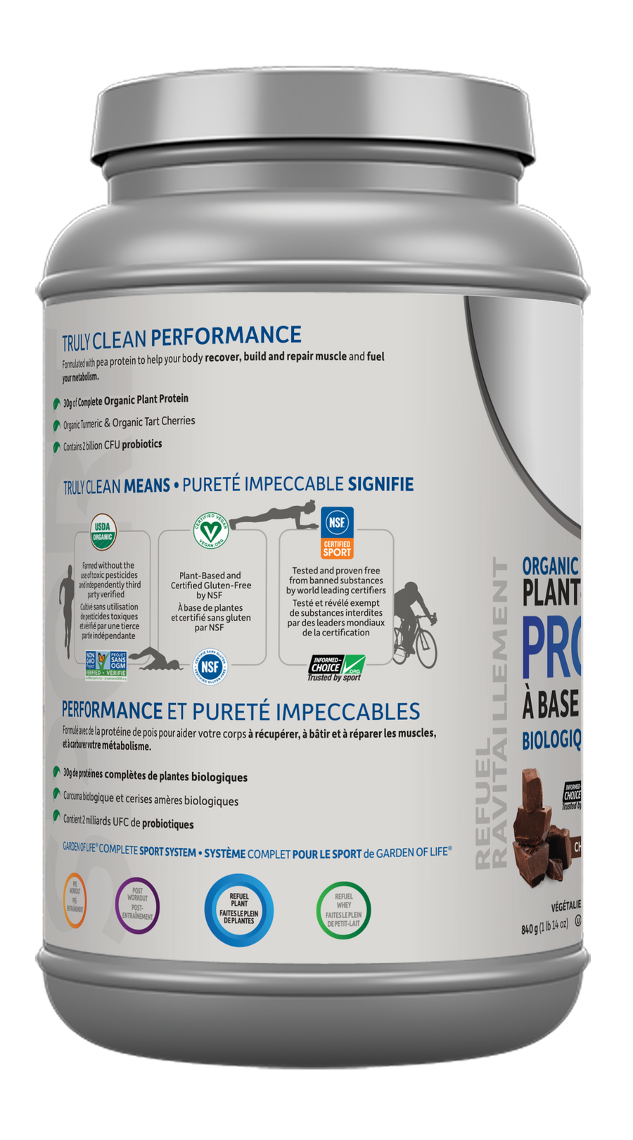 Garden of Life Sport Organic Plant Based Protein Chocolate 840g