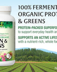 Whole Earth and Sea Vegan Protein and Greens - Organic Tropical 660g