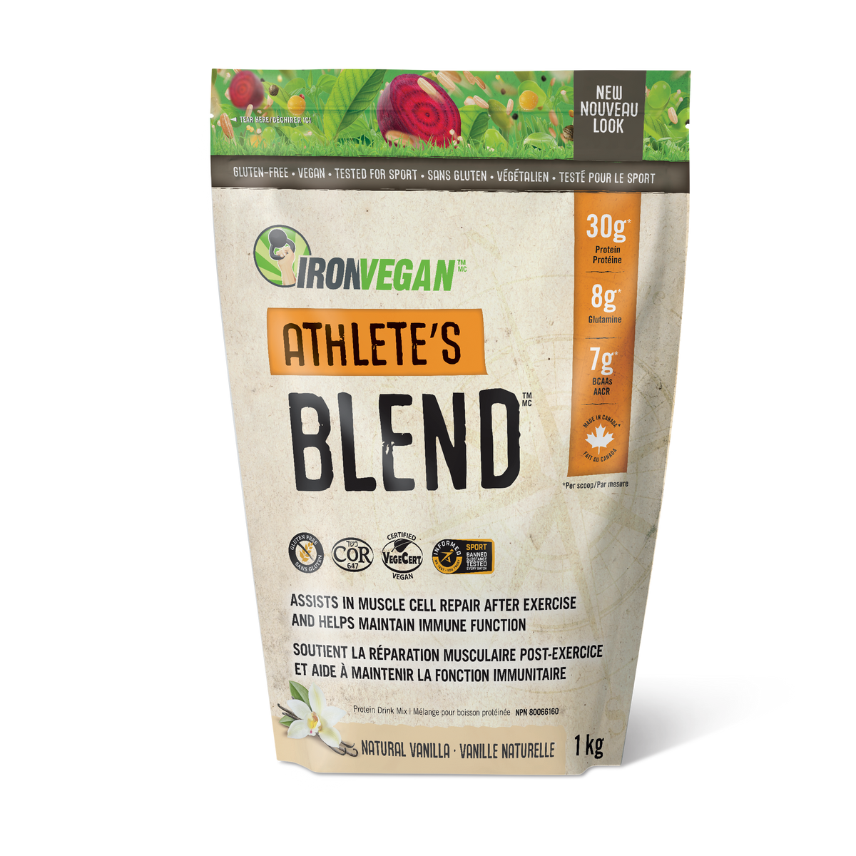Iron Vegan Athlete's Blend Natural Vanilla 1kg