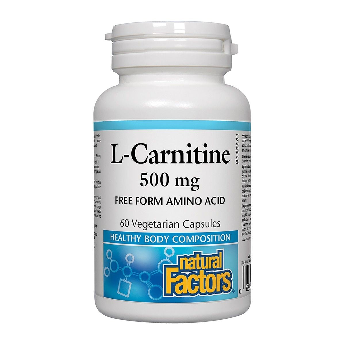 Natural Factors L-Carnitine 500mg 60 V Caps