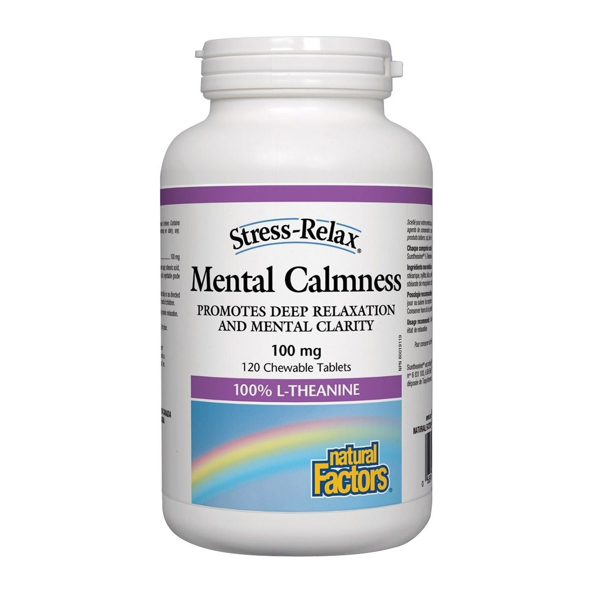 Natural Factors Suntheanine Mental Calmness 120 chewables