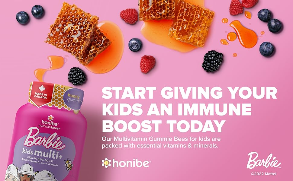 Honibe Barbie Kids Multi 60 gummies