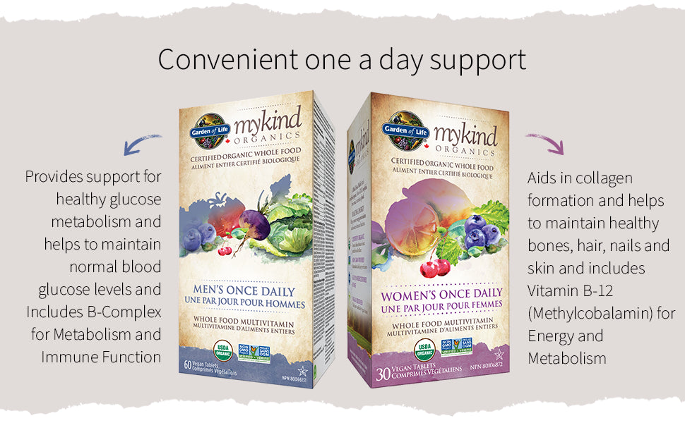 Garden of Life My Kind Organics Men's Once Daily 60 vegan tabs