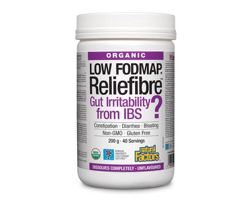 Natural Factors Organic Low Fodmap Reliefibre 200g unflavoured