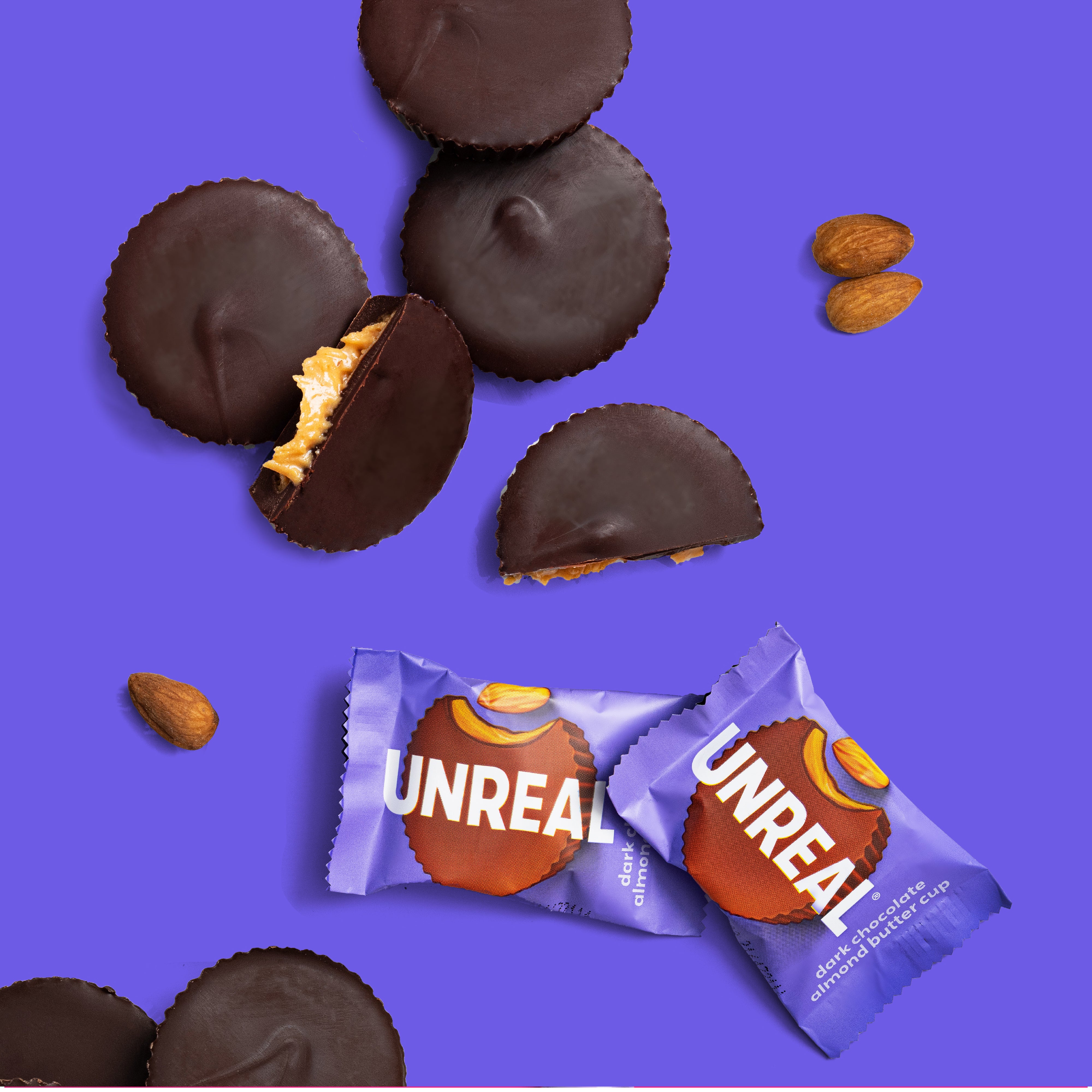 Unreal Dark Chocolate Almond Butter Cups 90g