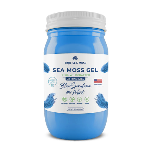 True Sea Moss - Sea Moss Gel - Blue Spirulina + Mint - 453g