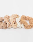 Assorted Textured Scrunchies - 5 pack