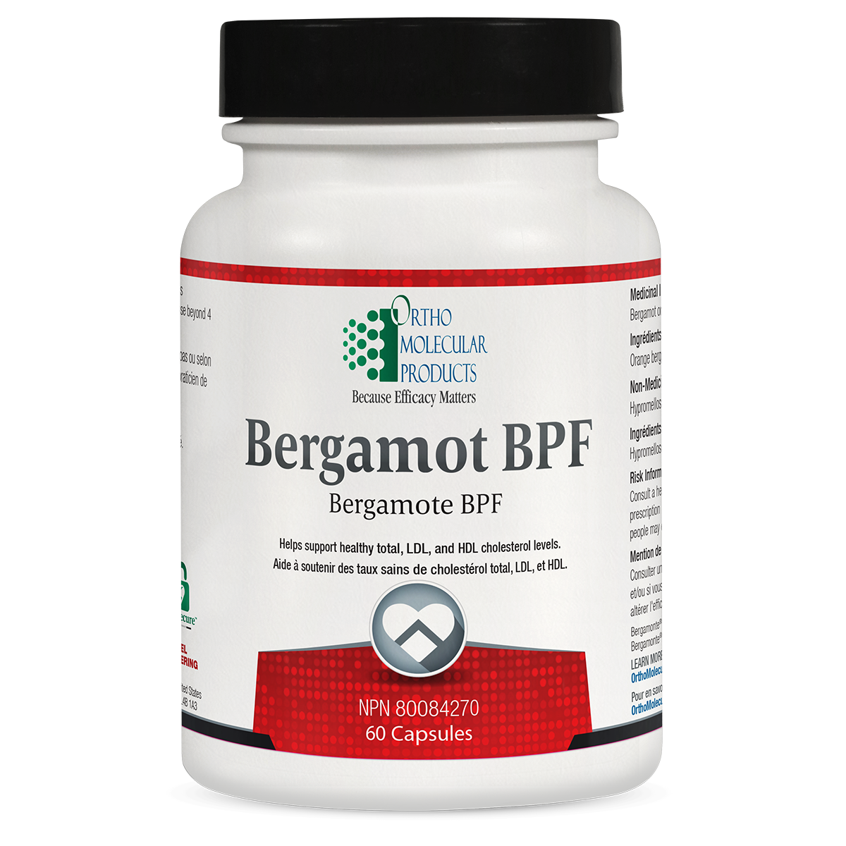 Ortho Molecular Bergamot BPF 60 caps