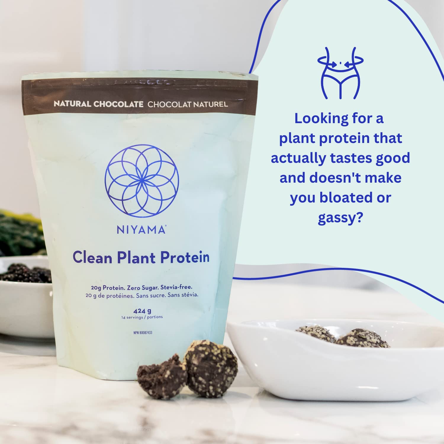 Niyama Clean Chocolate Plant Protein - 424g