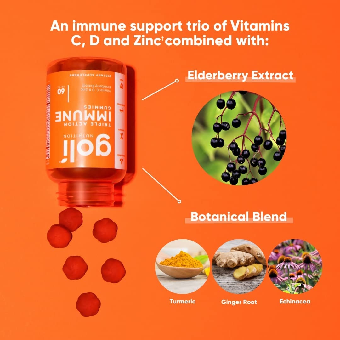 Goli Triple Action Immune Gummies 60