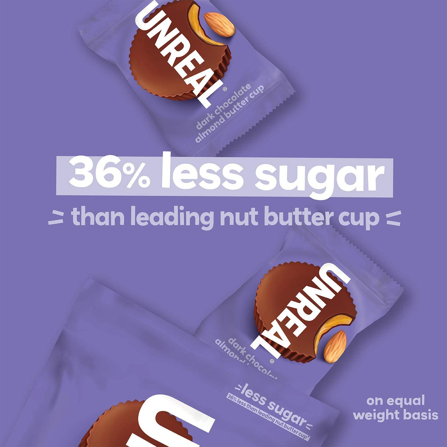 Unreal Dark Chocolate Almond Butter Cups 90g