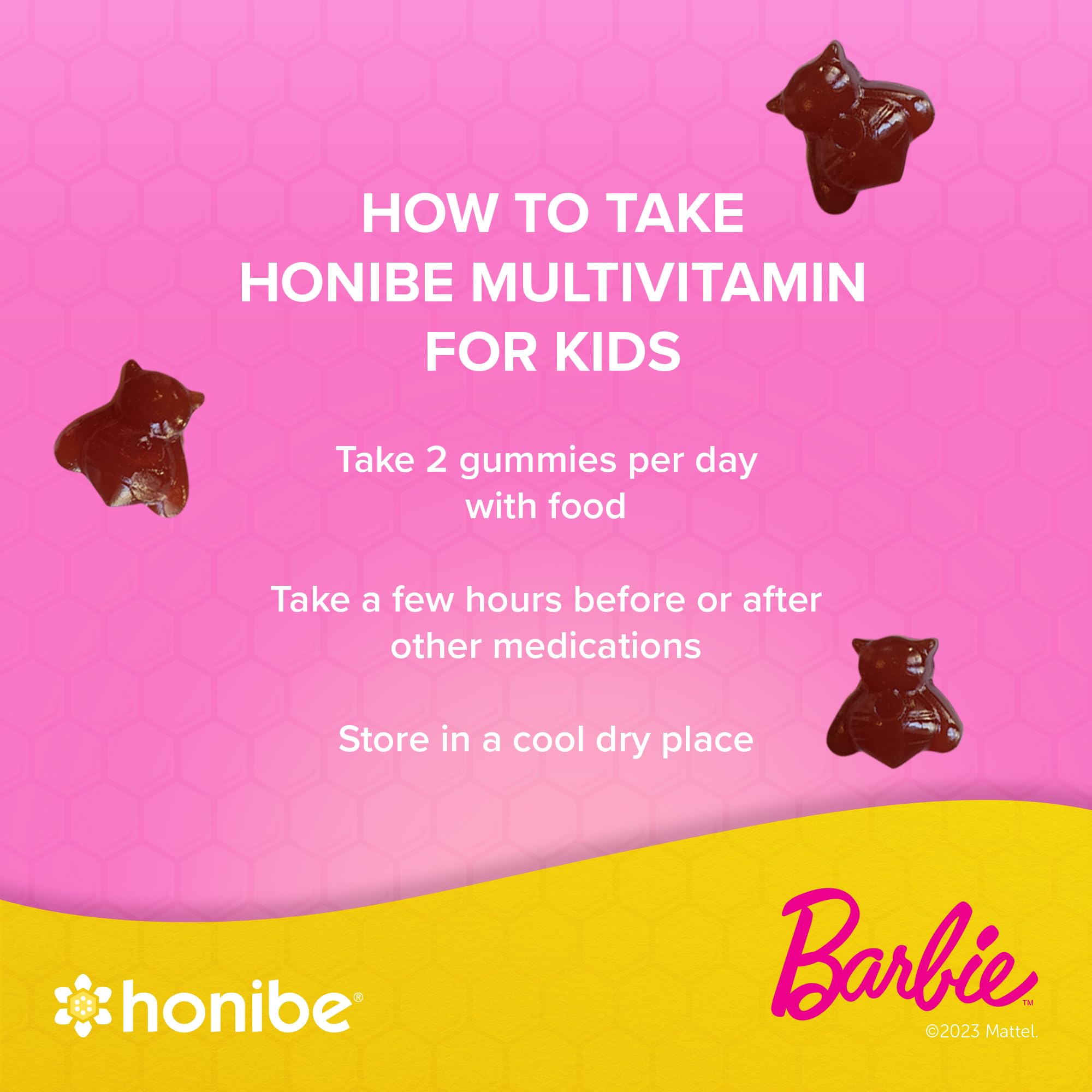 Honibe Barbie Kids Multi 60 gummies