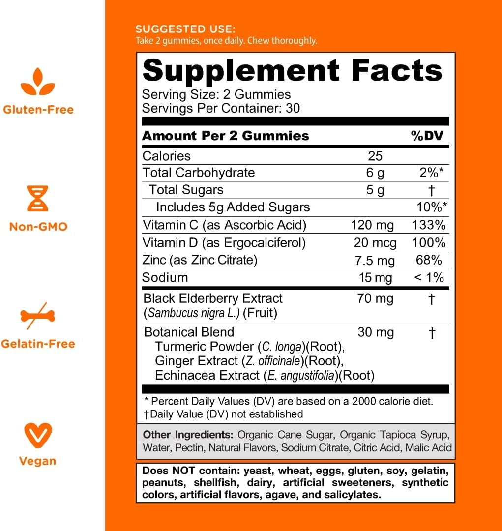 Goli Triple Action Immune Gummies 60