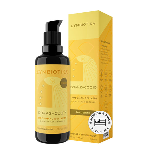 Cymbiotika D3 + K2 + CoQ10 Liposomal Delivery 4,000 IU 60ml