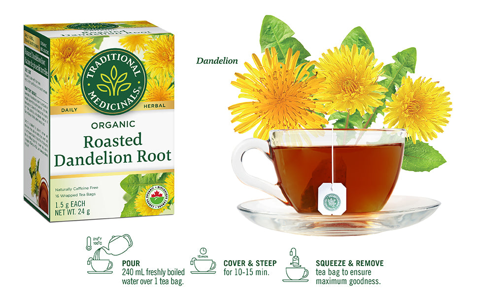 Roasted Dandelion Root 16 Tea Bags