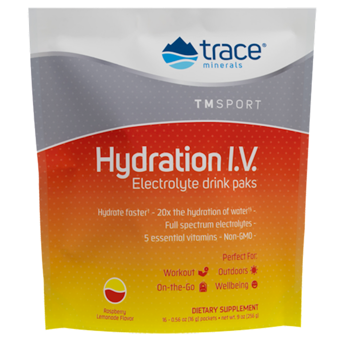 Trace Minerals Hydration IV Raspberry Lemonade 16packets