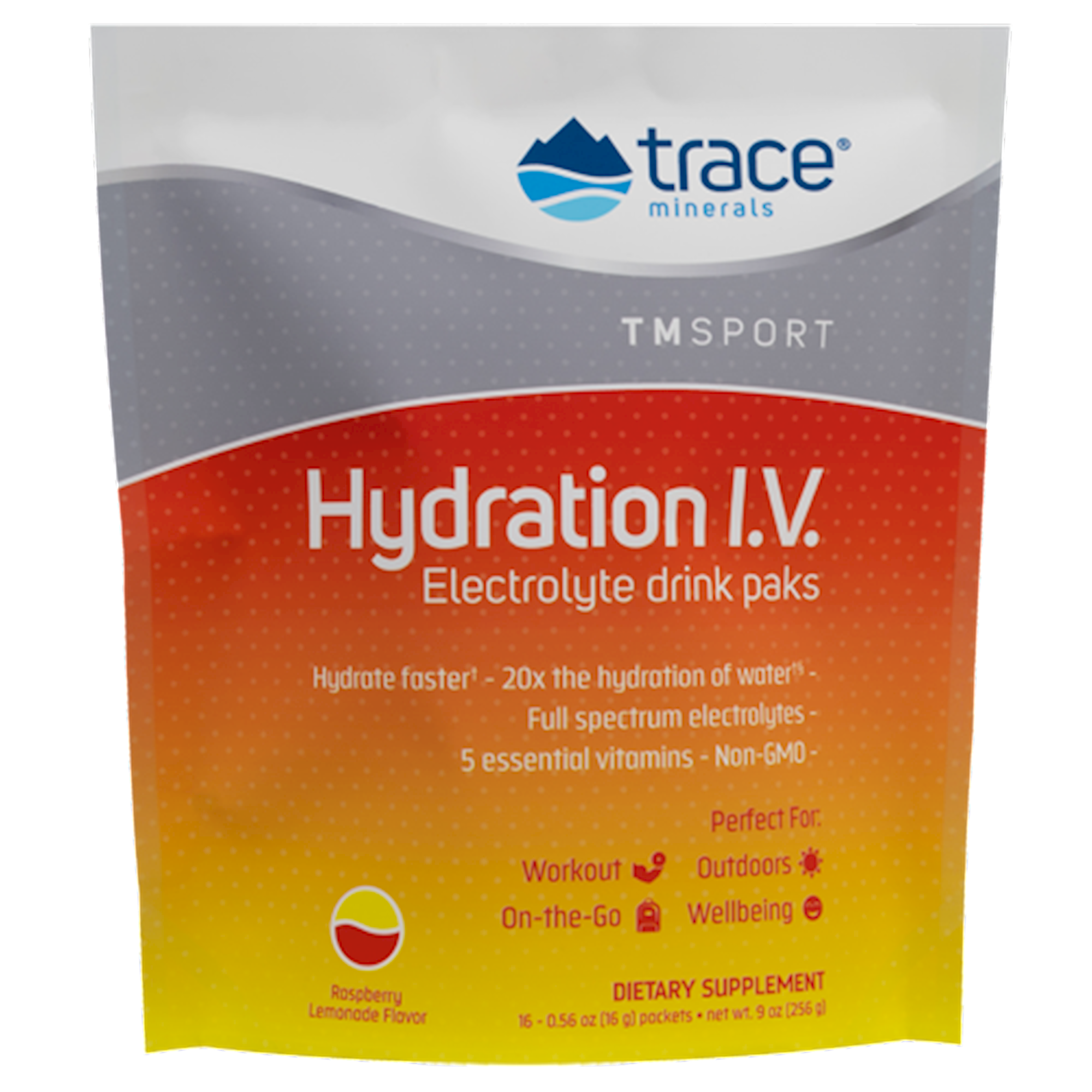 Trace Minerals Hydration IV Raspberry Lemonade 16packets