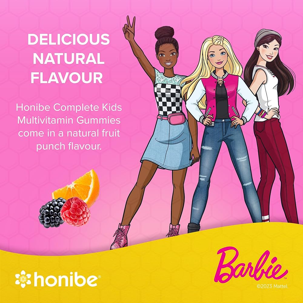 Honibe Barbie Kids Multi 60 gummies