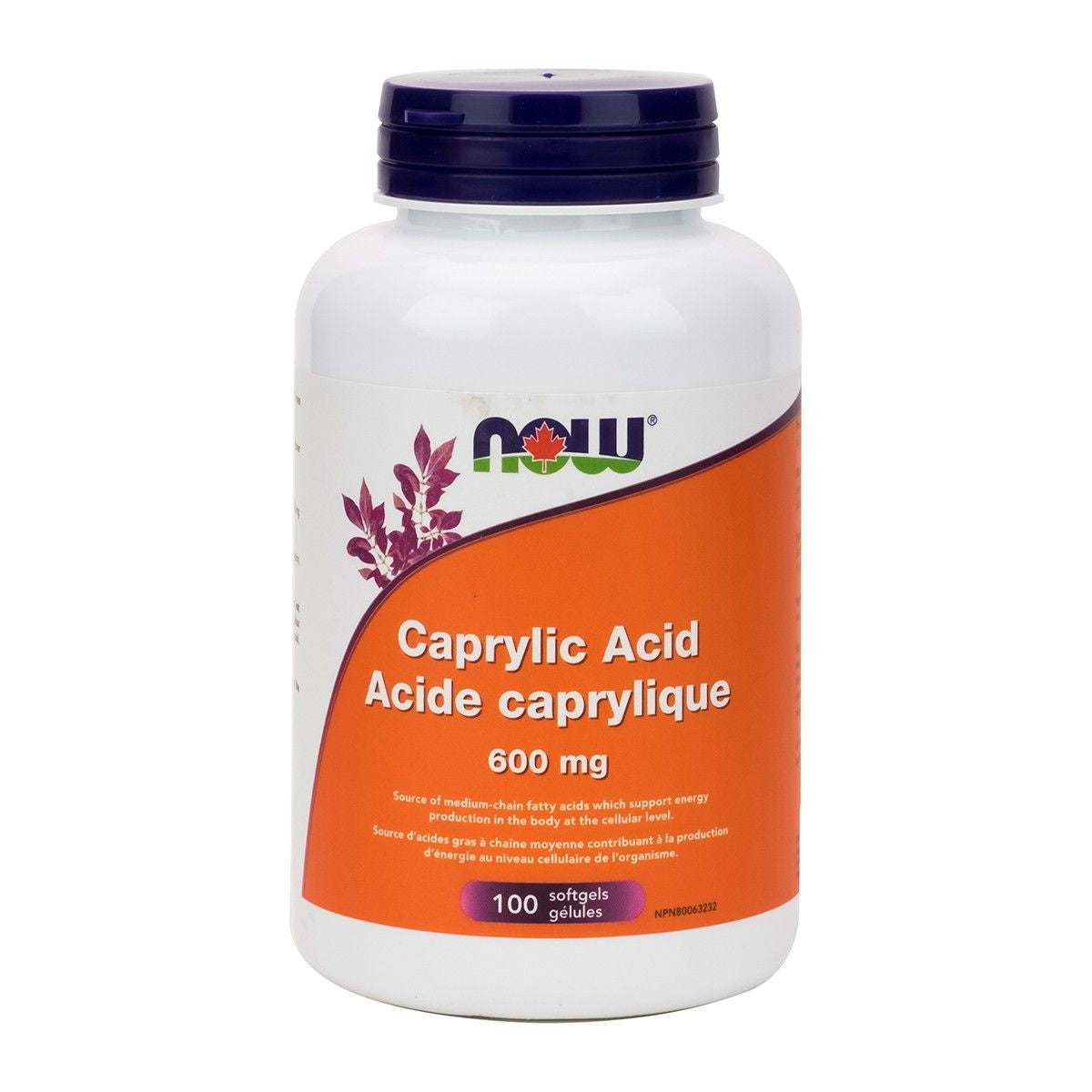 NOW Caprylic Acid 600mg 100 softgels