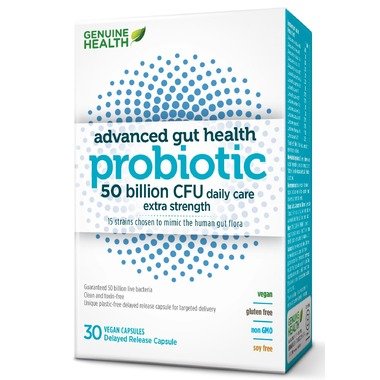 Genuine Health Advanced Gut Health Probiotic 50 billion 30 caps