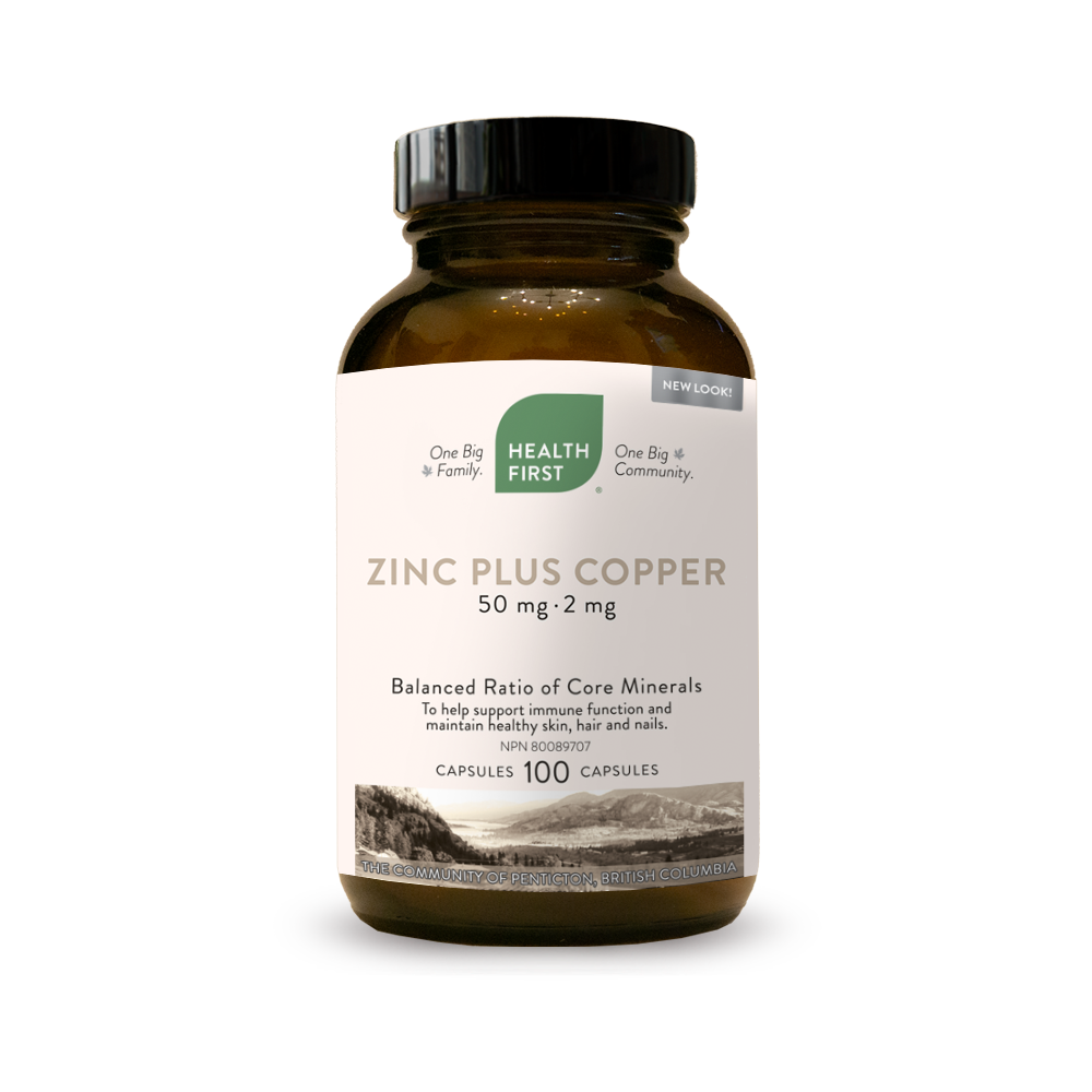 Health First Zinc Plus Copper 50mg/2mg 100 capsules