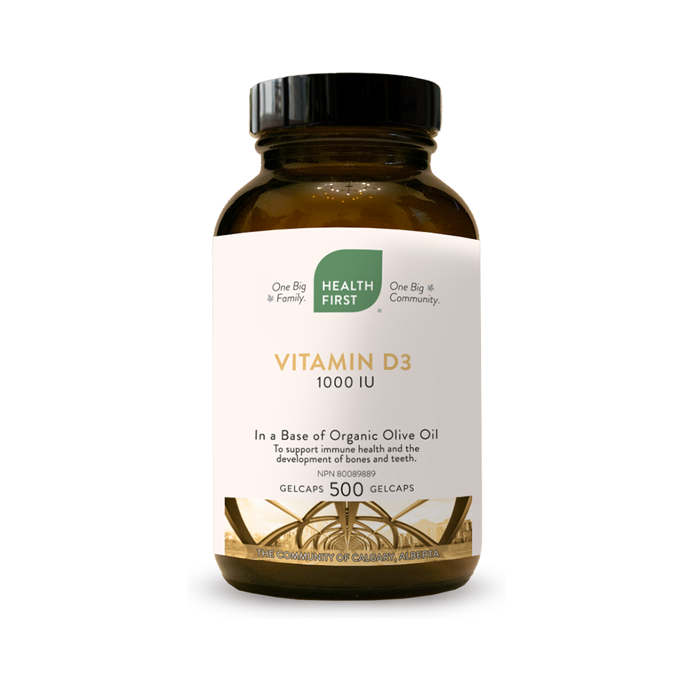 Health First Vitamin D3 1000IU 500 gelcaps