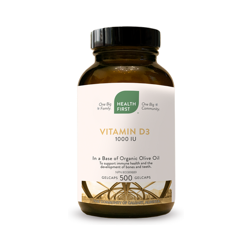 Health First Vitamin D3 1000IU 500 gelcaps