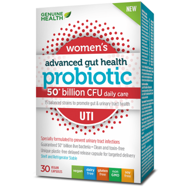 Genuine Health Advanced Gut Health Probiotic Womens UTI 50B 30 cap