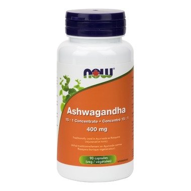 NOW Ashwagandha Ext 400mg 90vcap