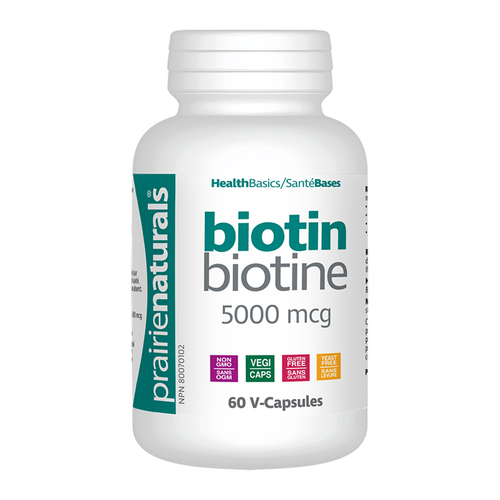 Prairie Naturals Biotin 5000 mcg 60 vcap