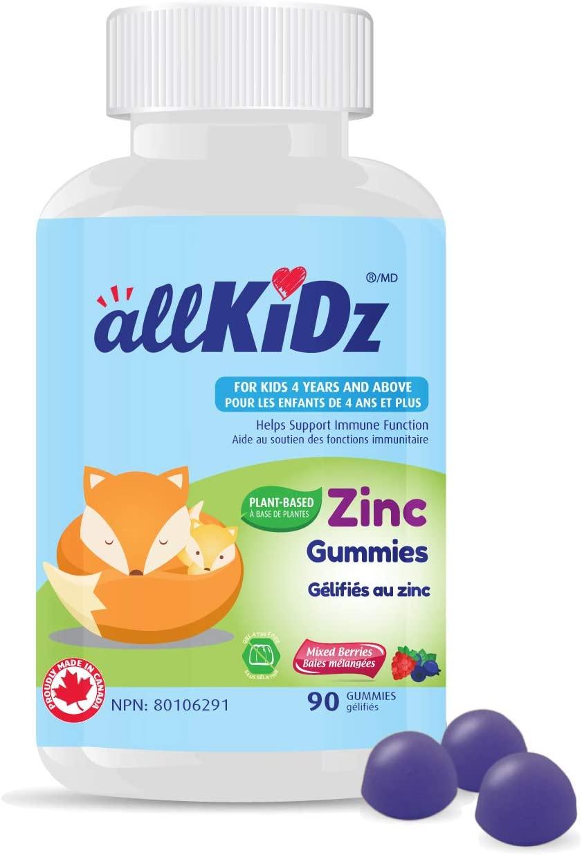 AllKidz Zinc Mixed Berries Gummies 90 gummies