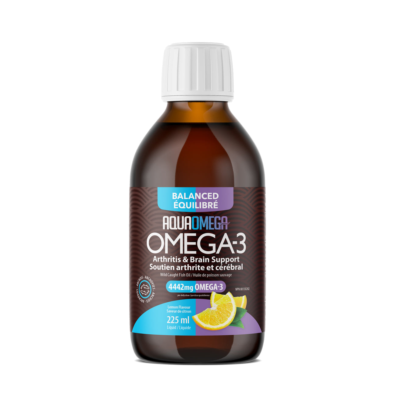 Aquaomega Balanced Arthritis & Brain Support - Lemon 225mL
