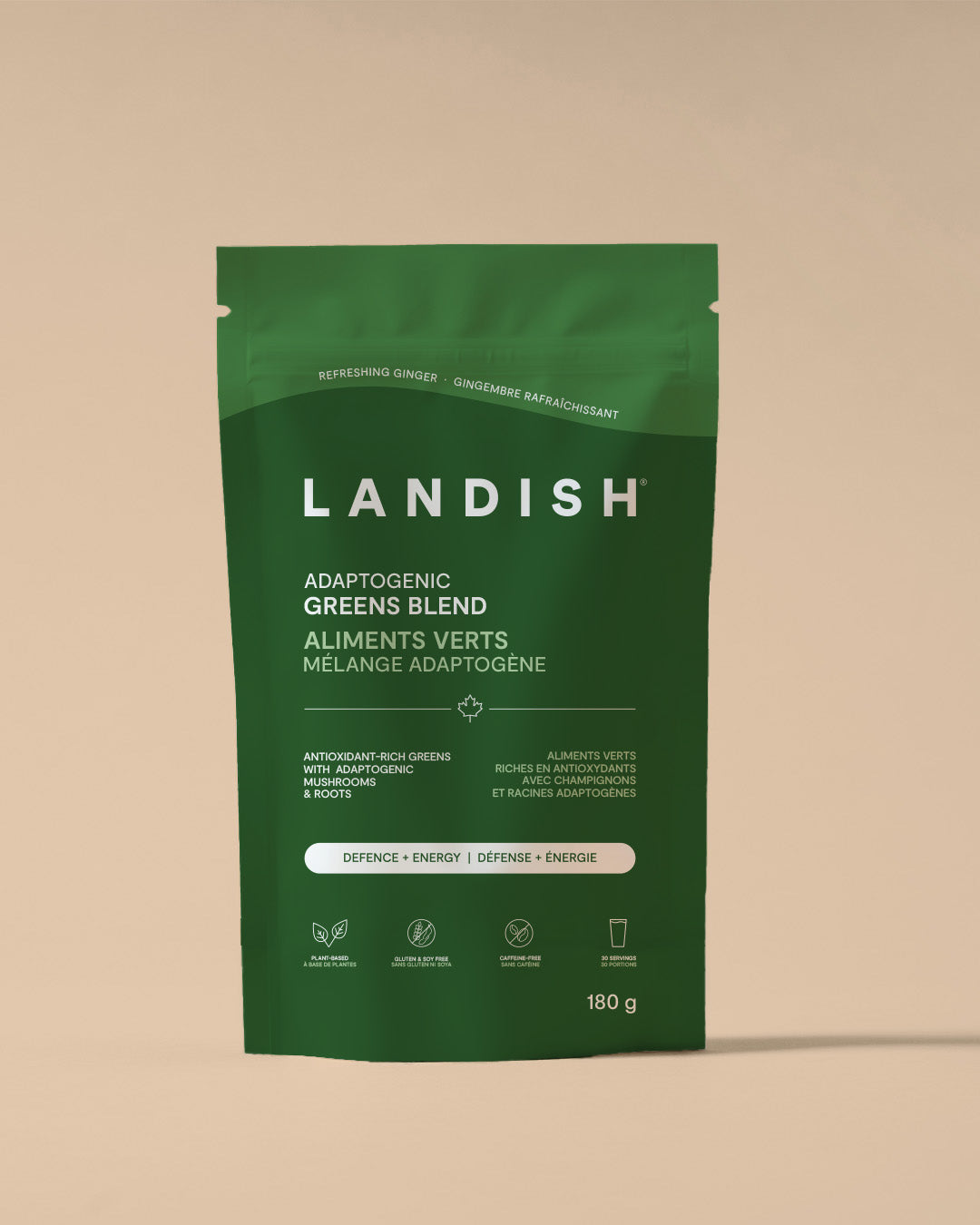 Landish Adaptogenic Greens Blend Powder 180g