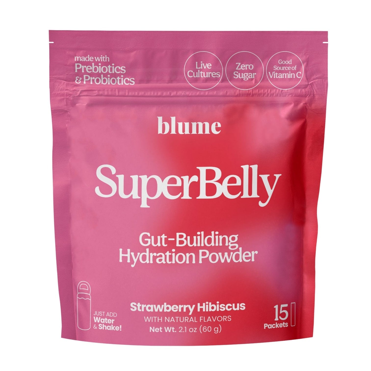 Blume SuperBelly Strawberry Hibiscus 15 packets