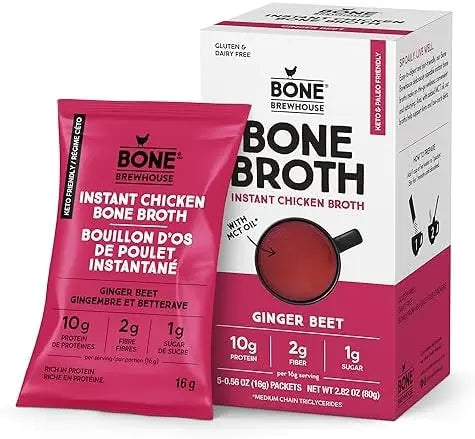 Bone Brewhouse - Instant Ginger Beet Chicken Bone Broth - 5 packets