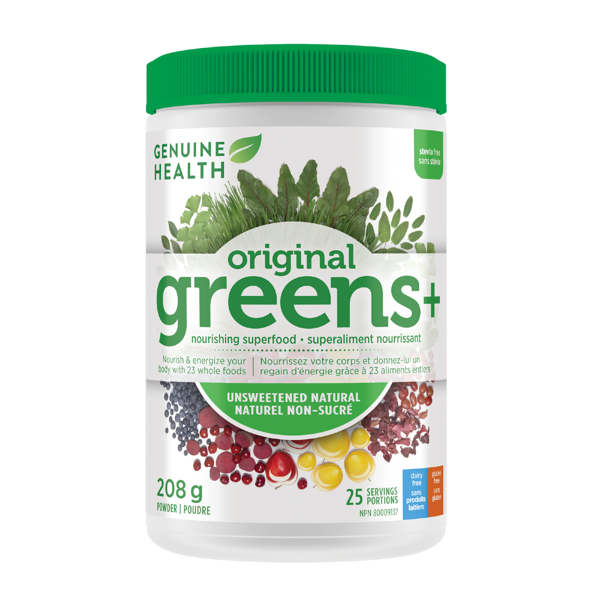 Genuine Health Original Greens + Unsweetened Natural 208g