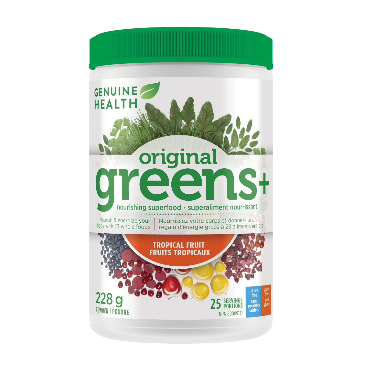 Genuine Health Original Greens + Tropical Fruit 228g