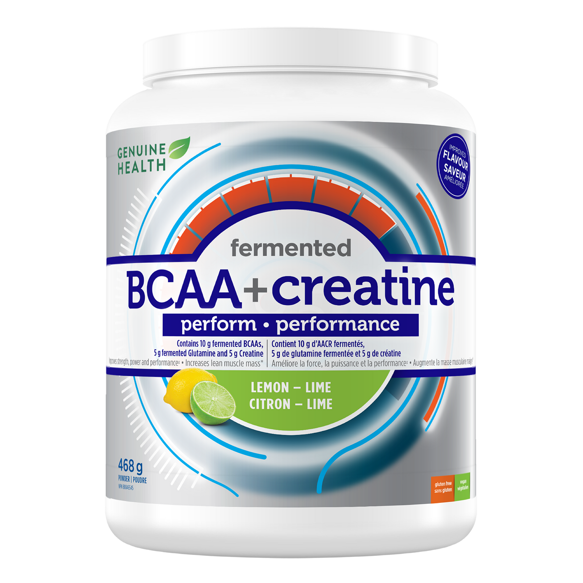 Genuine Health Fermented BCAA + Creatine Lemon Lime- 468g