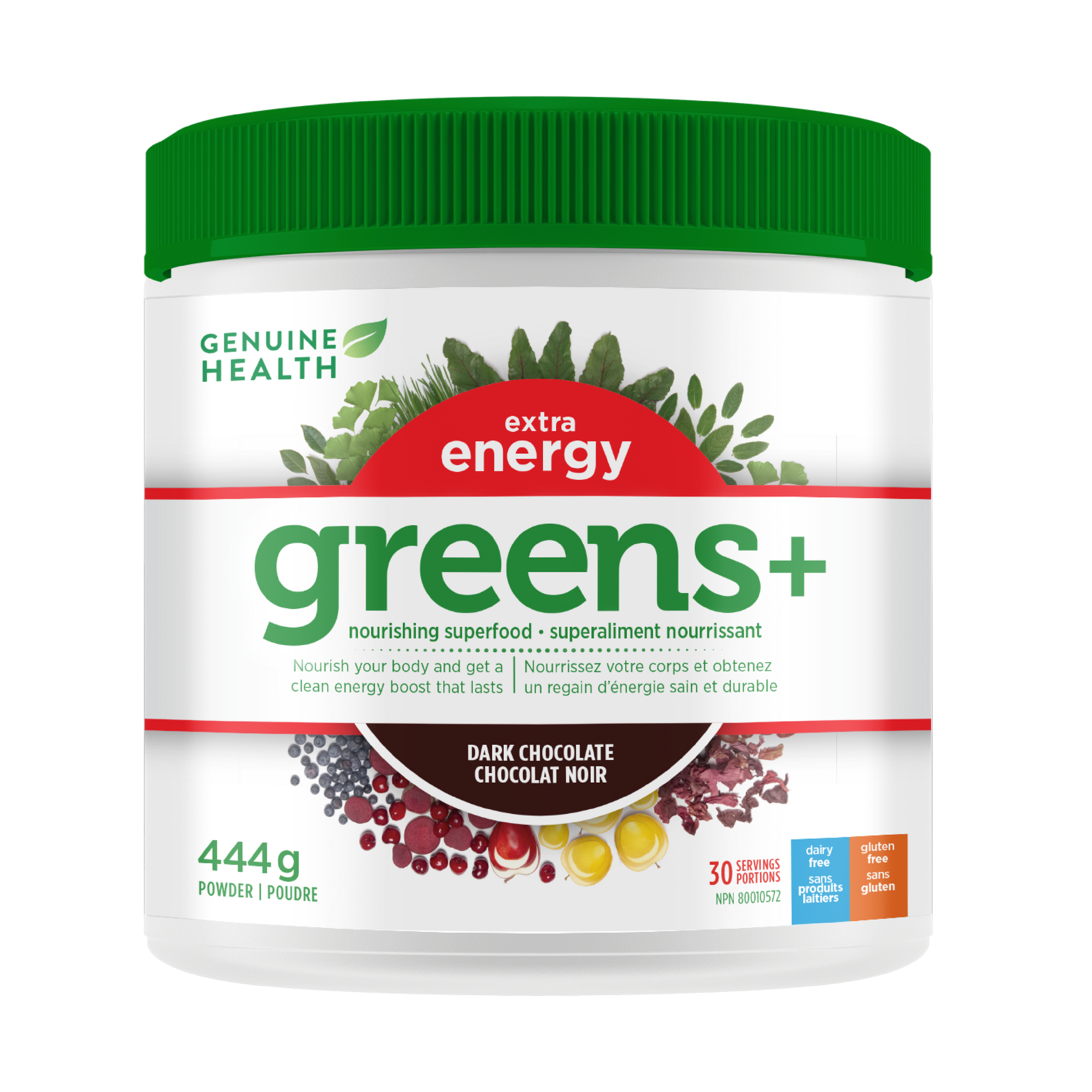 Genuine Health Greens+ Extra Energy - Dark Chocolate 199g